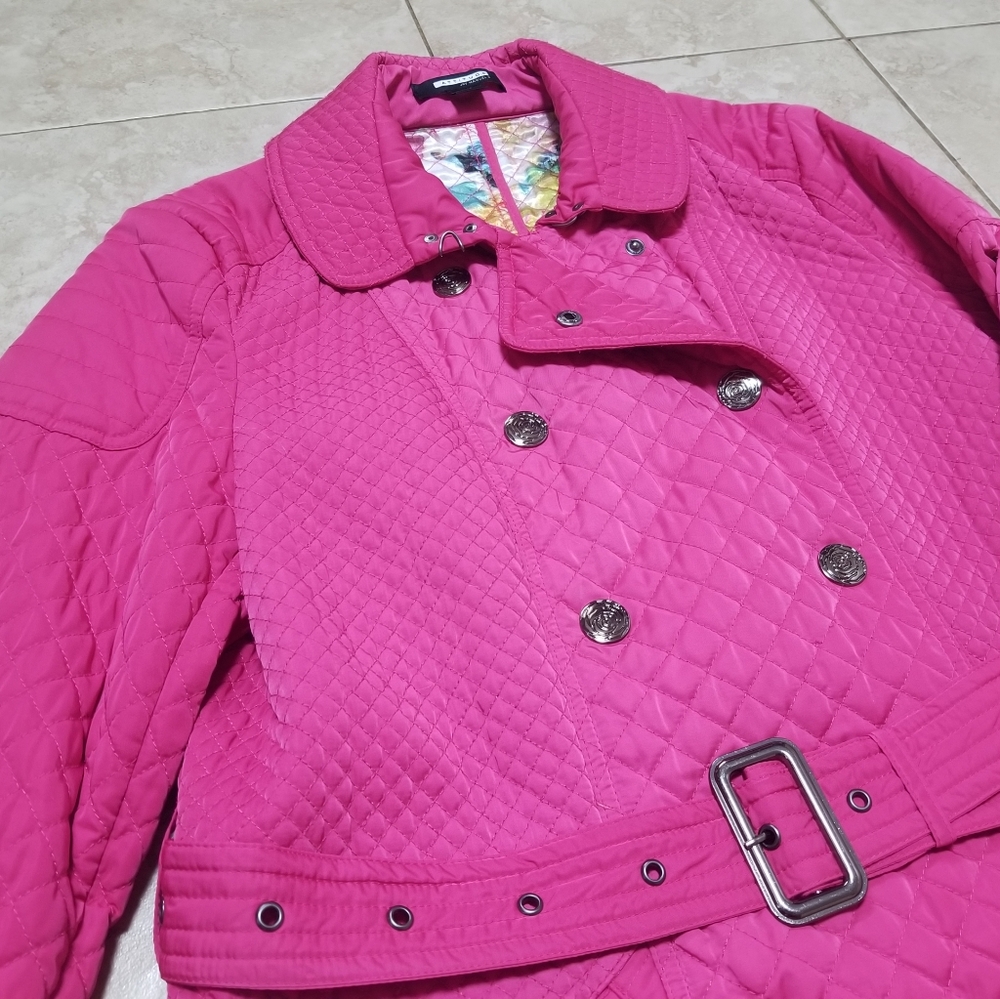 Attitude by Jay Manuel Pink Quilted Coat, Ladies Size L